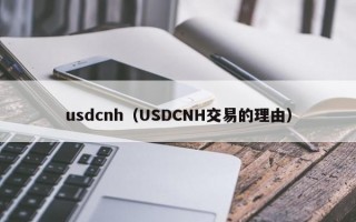 usdcnh（USDCNH交易的理由）
